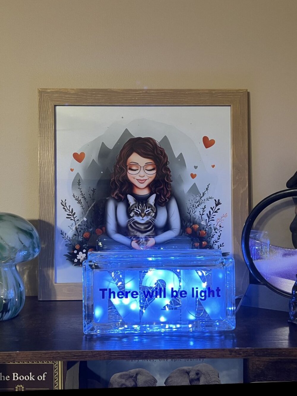 Handcrafted Etched Lamp